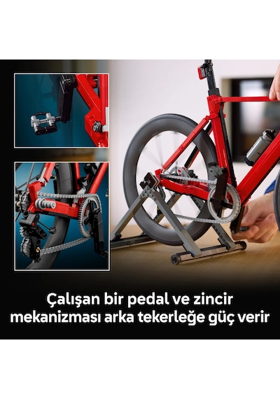 LEGO® Icons Yol Bisikleti 11380 - Yetişkinler için Vites Mekanizması ve Fren Kaliperleri İçeren Model Yapım Seti (1015 Parça)