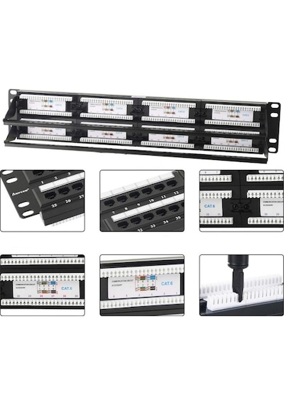 CODEGEN 2U 48port Cat6 Utp Patch Panel COD648