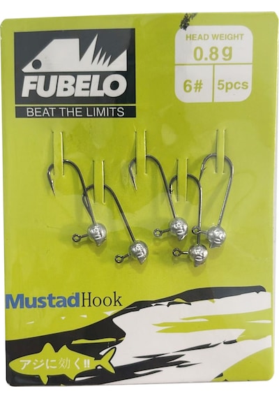 Fubelo Sharp Head 5 Adet Jig Head 0.8gr 6no 0.8gr 6no