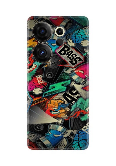 Tecno Camon 20 Premier 5g Kılıf Desenli Silikon Platinium Series Bass 1886