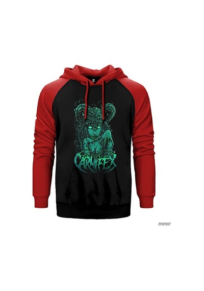 Carnifex Kırmızı Renk Reglan Kol Sweatshirt / Hoodie