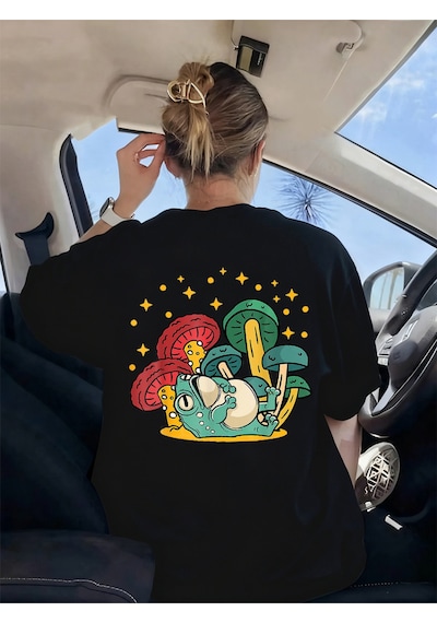 Noıssey Urban Pop Graphic Kadın Tişört Koleksiyonukod 5542 Siyah
