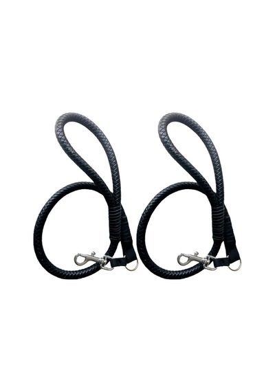 Desingshop 2li Deri Örgü Köpek Gezdirme Kayışı 90cm x 2