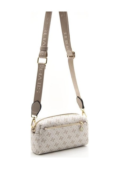 Silver Polo Sp1142 Kadın Çapraz Çanta Monogram Bej-kum