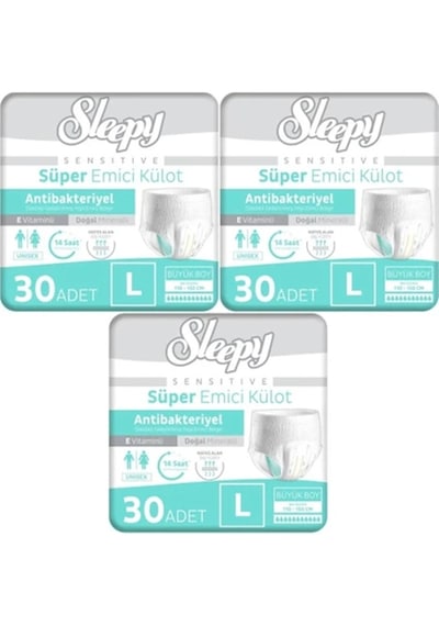 Sleepy Sensitive Emici Külot Large 90 Adet 3x30 Paket L