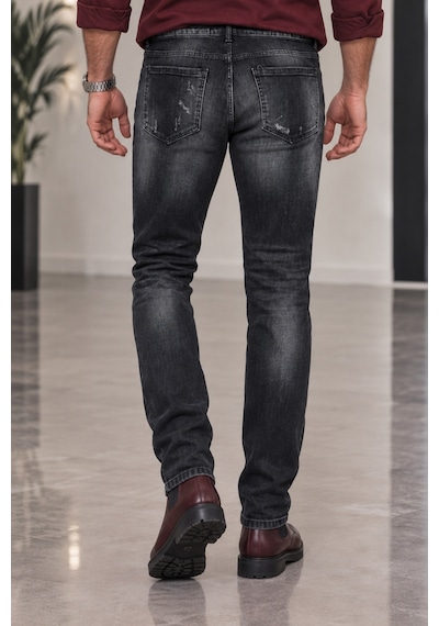 Cedy Denim Cedy Denım Erkek Slim Fit Esnek Likralı Kot Pantolon Vintage Yıkamalı Yırtık Detaylı Dar Paça Jean Ct1210-siyah Cedy Denim Cedy Denım Erkek Slim Fit Esnek Likralı Kot Pantolon Vintage Yıkamalı Yırtık Detaylı Dar Paça Jean Ct1210-siyah
