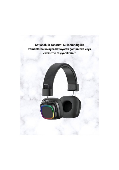 Renkli Işık Efektli Bluetooth 5.3 Müzik Kulaklığı Yeni Nesil - Hs08377040-2839 Renkli