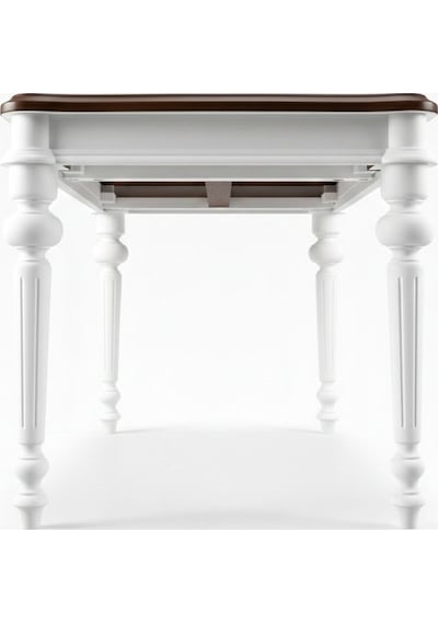 Ariston Ahşap Açılır Mutfak Masası 120cm Ceviz - Beyaz