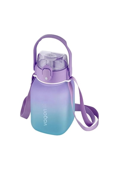 Vagonlife Motivasyon Su Matarası 1100 ML Mor Mavi