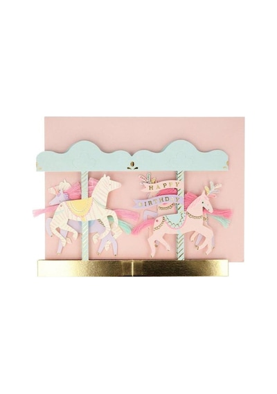 Meri Meri - Carousel Card - Atlı Karınca Tebrik Kartı