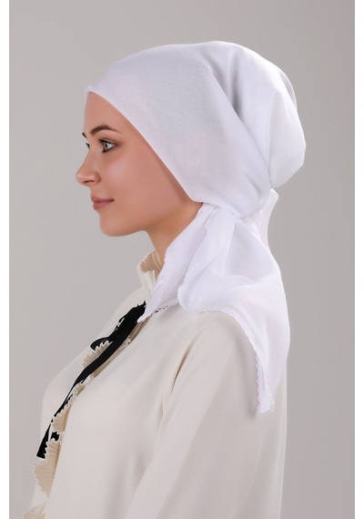 Melodi Scarf Kadın Tesettür Şal Bone İç Başörtüsü Topuz Tokası Seti Beyaz Beyaz Melodi Scarf Kadın Tesettür Şal Bone İç Başörtüsü Topuz Tokası Seti Beyaz Beyaz