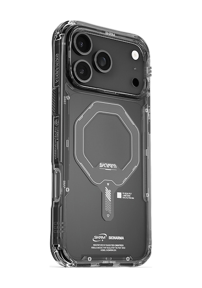 Apple Uyumlu iPhone 17 Pro Max Kılıf M-safe Şarjlı Şeffaf Airbag Skinarma Saido Mag-charge Kapak Füme