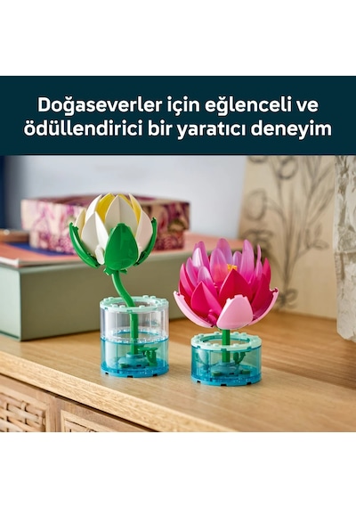 LEGO® Botanicals Nilüferler 11511 - 9 Yaş ve Üzeri Çocuklar için 2 Nilüfer İçeren Yaratıcı Oyuncak Yapım Seti (259 Parça)