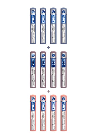 0,7 Mm, 120'li Min, 12'li Set, 2b Mekanik Kalem Ucu, 3 Renk, Soft Touch, Kolay Taşınabilir