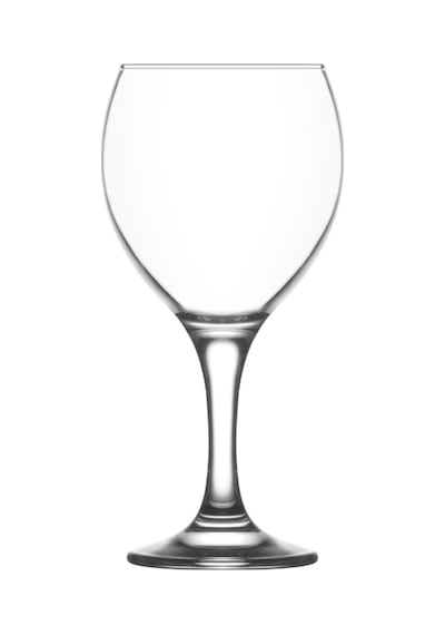 Lav Misket Cam Goblet 6'lı 365 ml Ayaklı (Şarap Kadehi , Kokteyl Bardağı)