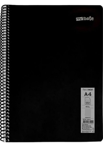 Defter Okul Defteri Spiralli Telli Pp Kapak A4 - 2 Adet Farklı Renklerde - 60 Sayfa Çizgili 2 Adet Çok Renkli
