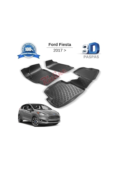 Ford Fiesta 3D Havuzlu Paspas 2017 Sonrası