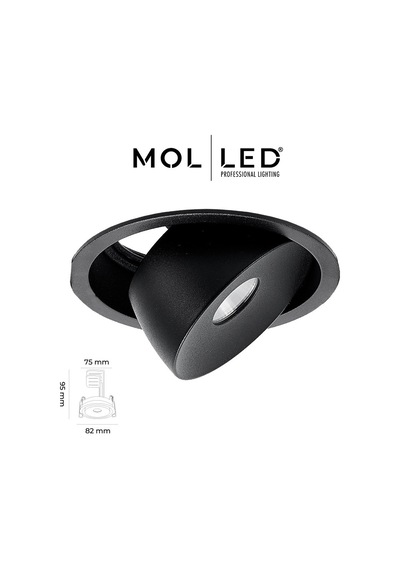 Molled Milano Serisi 8w Sıva Altı Led Spot Siyah Kasa 3000k - Mol3401-1