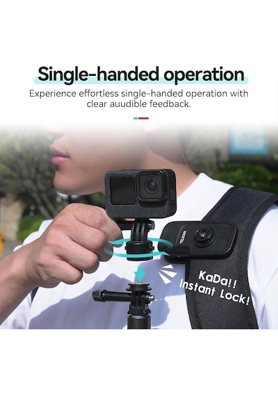 Aksiyon Kameralar İçin Manyetik Sırt Çantası Klipsi Gopro, Osmo Action Ve Insta360 Uyumlu