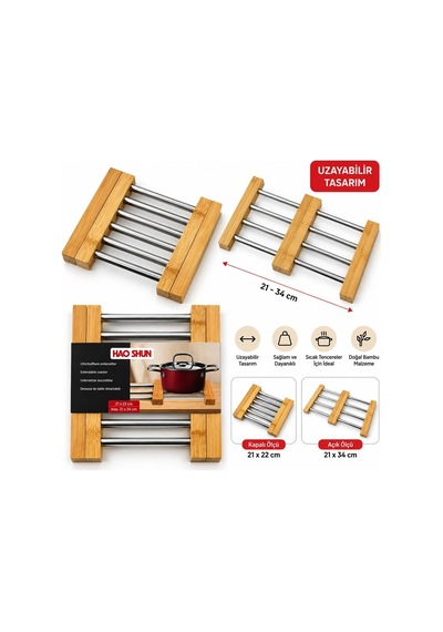 Ayarlanabilir Metal Nihale Bambu Ayak 21x22---21x34cm 5468 Çok Renkli