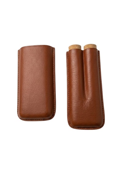 Cohiba Kahverengi İkili Deri Puro Kılıfı Tr9811