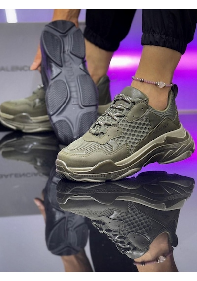Terraflex Haki Kalın Taban Günlük Sneaker Haki