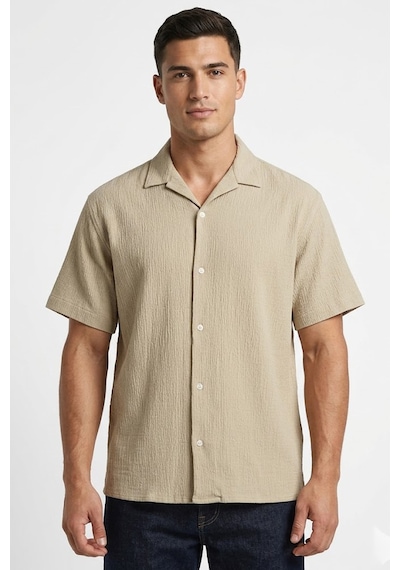 Jack & Jones Jorluke Erkek Gömlek Bej