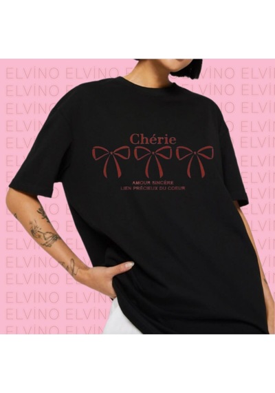 Noıssey Siyah Cherie Kurdele Baskılı Bisiklet Yaka Pamuklu Beyaz Kadın/erkek Unisex Oversize