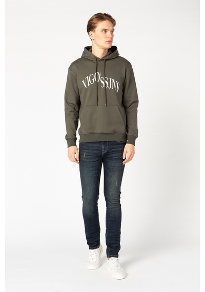 Vigoss Erkek Baskılı Sweatshırt 62047-30034 - Haki