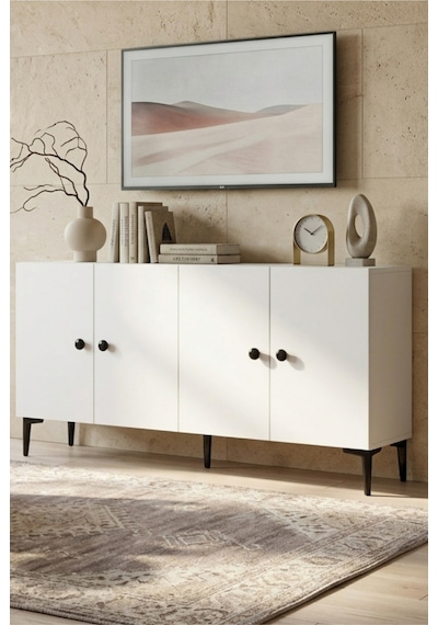 Ka1818b Pella Konsol Ve Tv Sehpası Beyaz 180cm