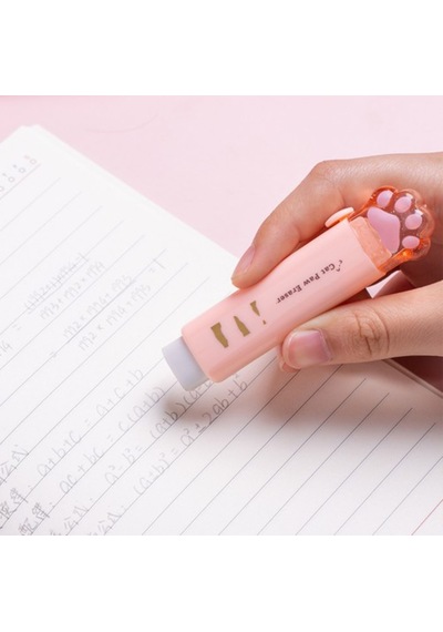 Pati Silgi Pvc Kırtasiye Hediyelik Gift Kedi Pençe Pembe Kurşun