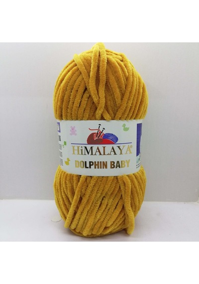 Himalaya Dolphin Baby Kadife Örgü Ipi 80330 - Hardal Sarısı