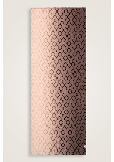 İmannooor Dokuma Noor Krem Supreme Şal 70x175 Gri