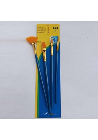 Academy Set-1 Sentetik Fırça Seti 4'lü Fırça 4lü Seri 500