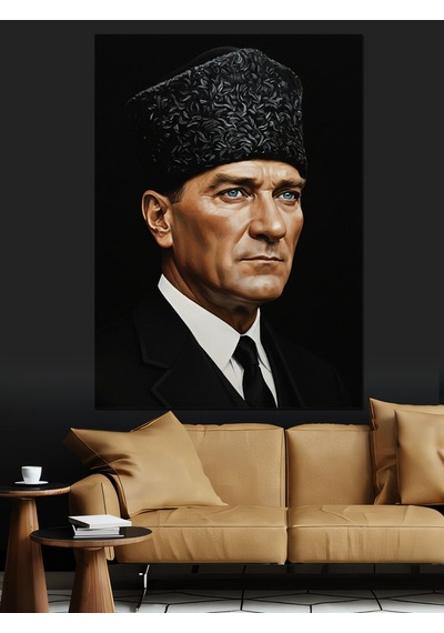 Ahşap Tablo Mustafa Kemal Atatürk Kalpaklı İnsan Figürlü Tablolar