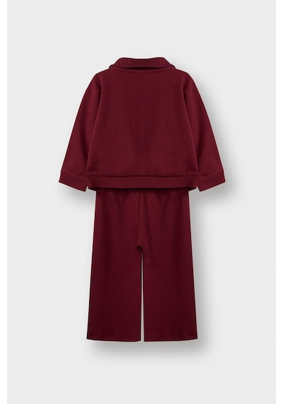 Defacto Erkek Bebek 2li Takım Fermuarlı Sweatshirt Eşofman Altı G4348a525wnbr285 Bordo-br285
