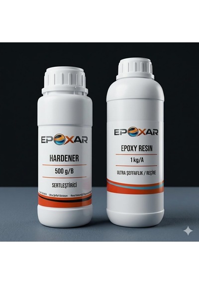 Şeffaf Epoksi Reçine 1.50 Kg 2:1 Profesyonel Set Uv Dayanımlı Sararmaz Masa Takı Hobi Zemin İçin Genel