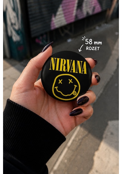6 Lı Rock & Metal Rozet Seti 3 58mm Nirvana, Linkin Park, Led Zeppelin, Guns N Roses, Arctic Monkeys, Rage Against The Machine Çok Renkli