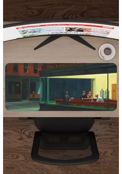 Nighthawks Gece Kuşları Tablo Hopper V5 70x30 Xl Gaming Kauçuk Kaymaz Taban Mouse Pad Fare Altlığı