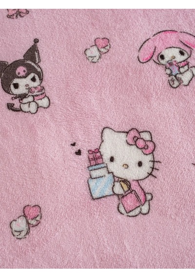 Karışık Hello Kitty Baskılı Pelüş Battaniye 150x220 Cm