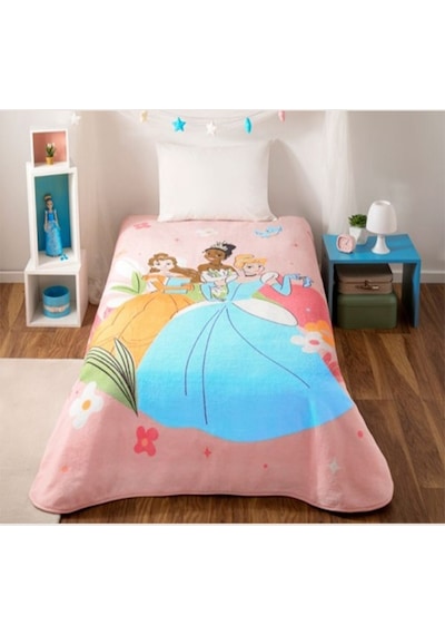 Taç Lisanslı Battaniye Princesses Fun Together Tek Kişilik