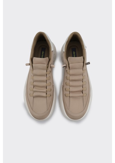 Derinet Bağcıklı Comfort Taban Erkek Sneaker Vizon Vizon