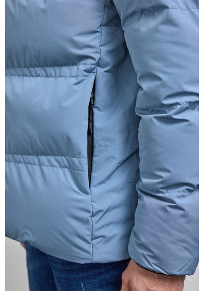 Back And Bond Mavi Relaxed Fit Puffer Ceket Çok Renkli