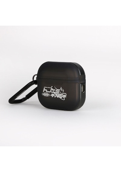 Apple Uyumlu AirPods Pro 2 Kılıf Skinarma Transparan Mat Tasarım Kinzoku Kılıf Siyah