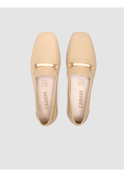 %100 Hakiki Deri Vizon Kadın Loafer VIZON