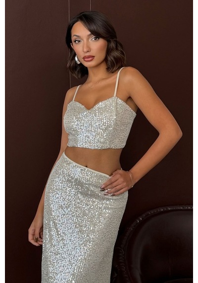 Verymoda Payetli Büstiyer - Parti Ve Davet Şıklığı F1979 Taş