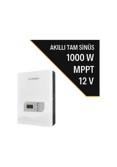 Lexron 1KW 1000 W Watt Mppt 12v Tam Sinus Akıllı İnverter