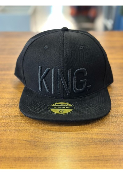 Hamze Kıng Nakışlı Siyah Hip Hop Snapback Rapper Basket Cap Şapka Siyah