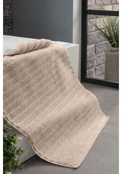 Buççin Online Mağaza Neşe Home Wave 50x75 Cm Ayak Havlusu Bej %100 Pamuklu, Yumuşak Ve Emici Pamuklu Ayak Havlusu Tekil Çok Renkli