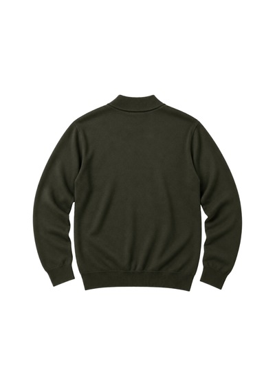 Battalmoda Erkek Büyük Beden Haki Yarım Balıkçı Pamuklu Kazak 3xl-4xl-5xl-6xl